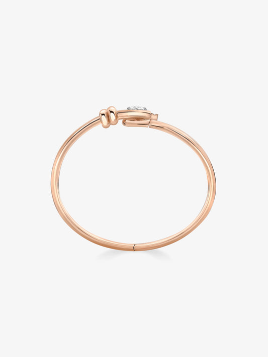Forget Me Knot 0.80ct Diamond Rose Gold Bangle View 2