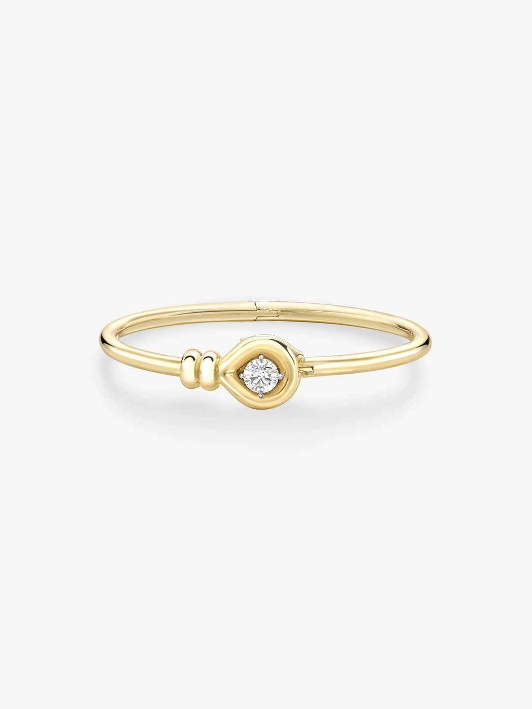 Forget Me Knot 0.80ct Diamond Yellow Gold Bangle  View 1