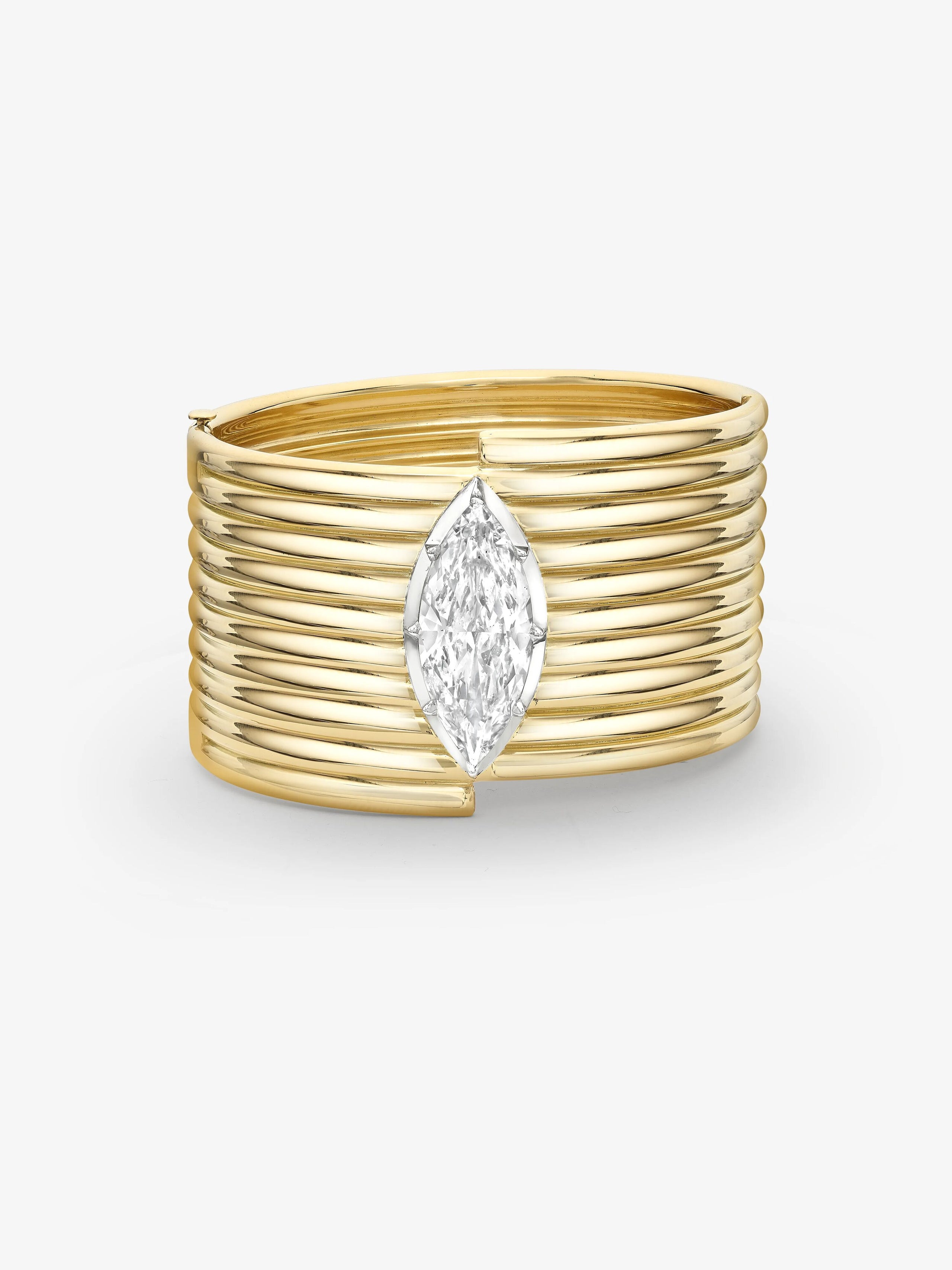 Marquise Diamond Coil Bracelet View 1