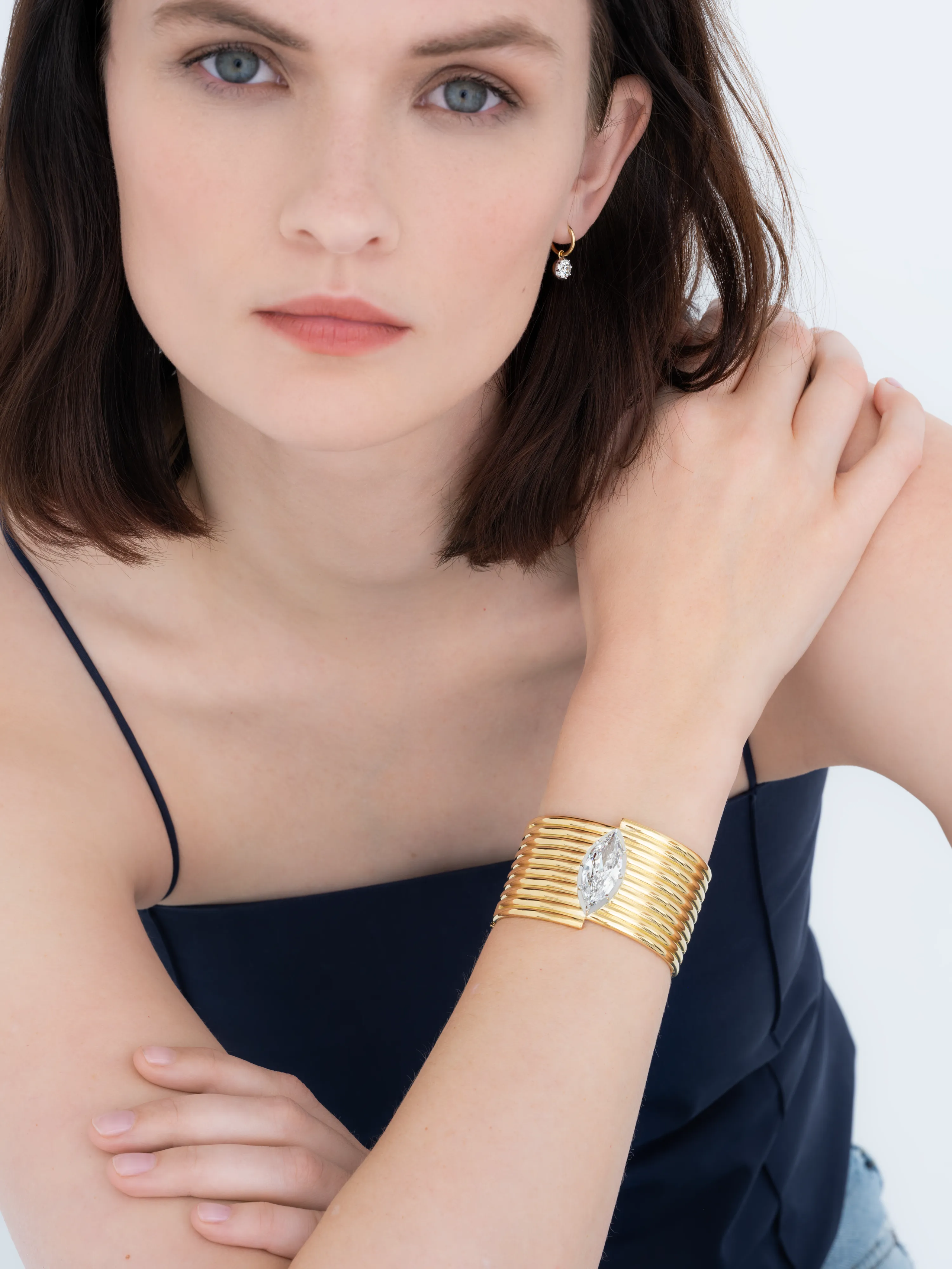 Marquise Diamond Coil Bracelet View 3