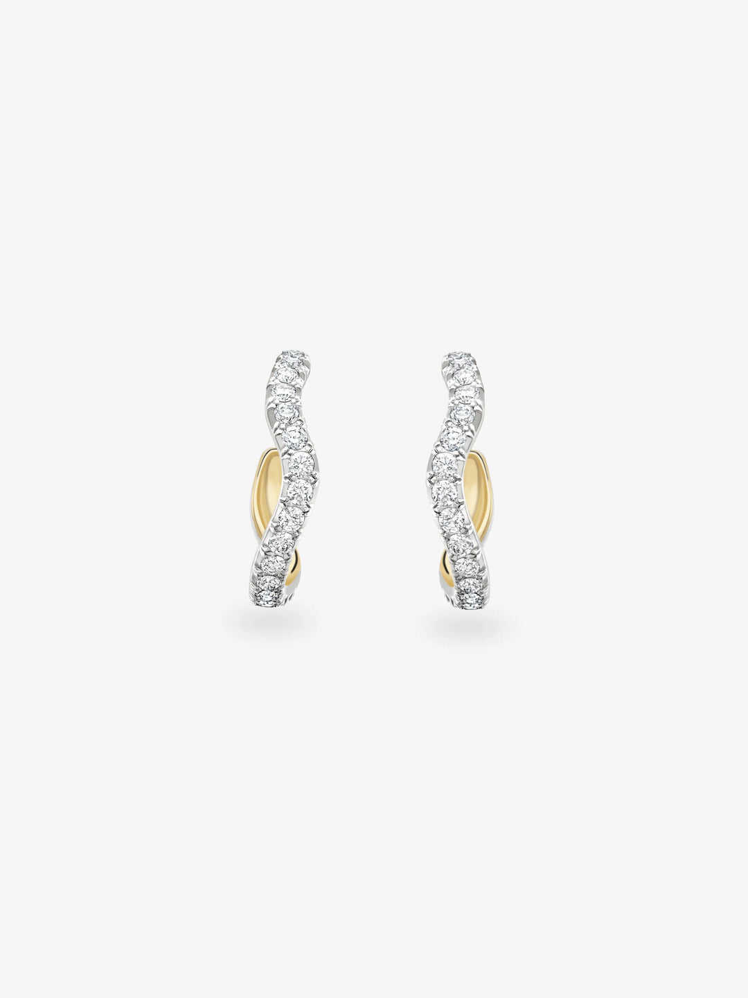 Carmela Diamond & White Gold Spaghetti Hoop Earrings  View 1