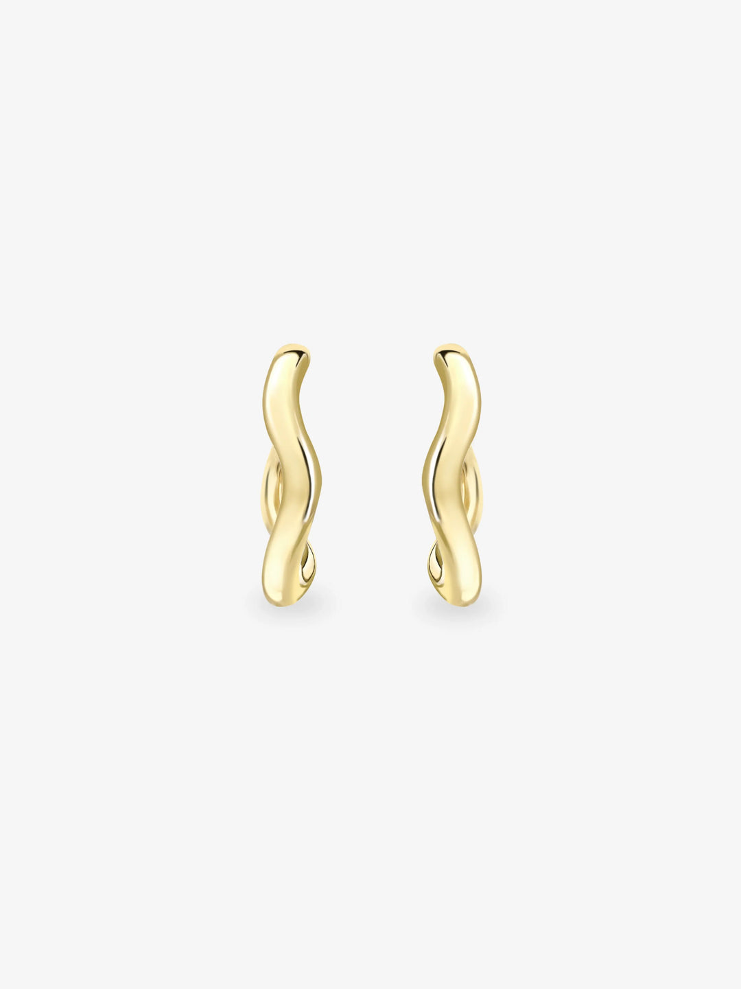 Carmela Gold Spaghetti Hoop Earrings  View 1