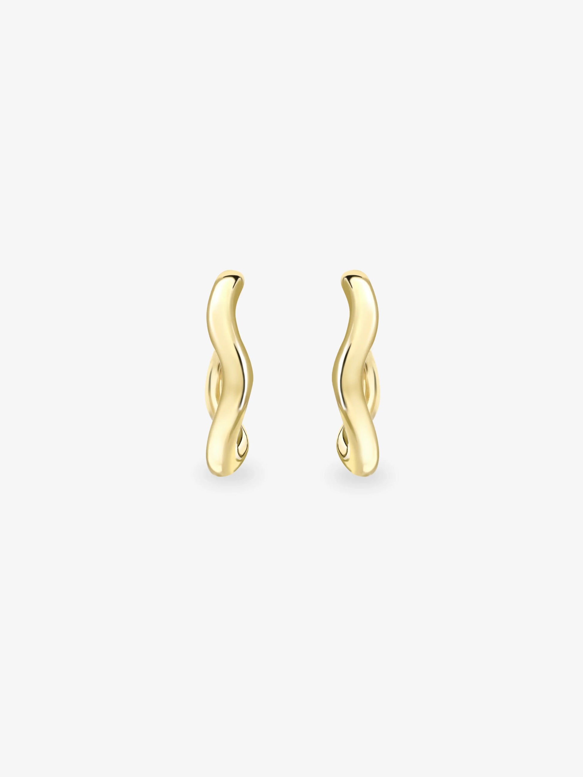 Carmela Gold Spaghetti Hoop Earrings View 1