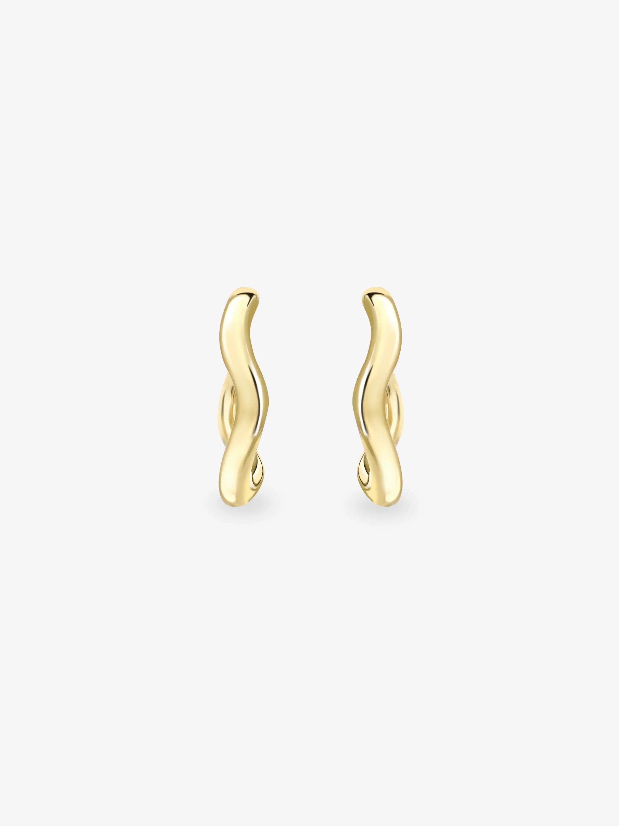 Carmela Gold Spaghetti Hoop Earrings View 1