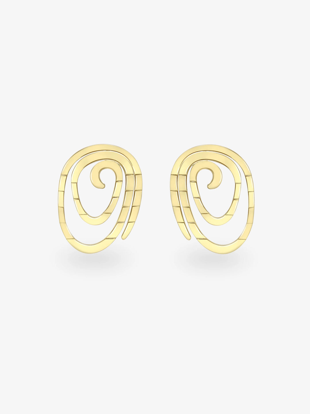 Carmela Gold Spiral Earrings  View 1