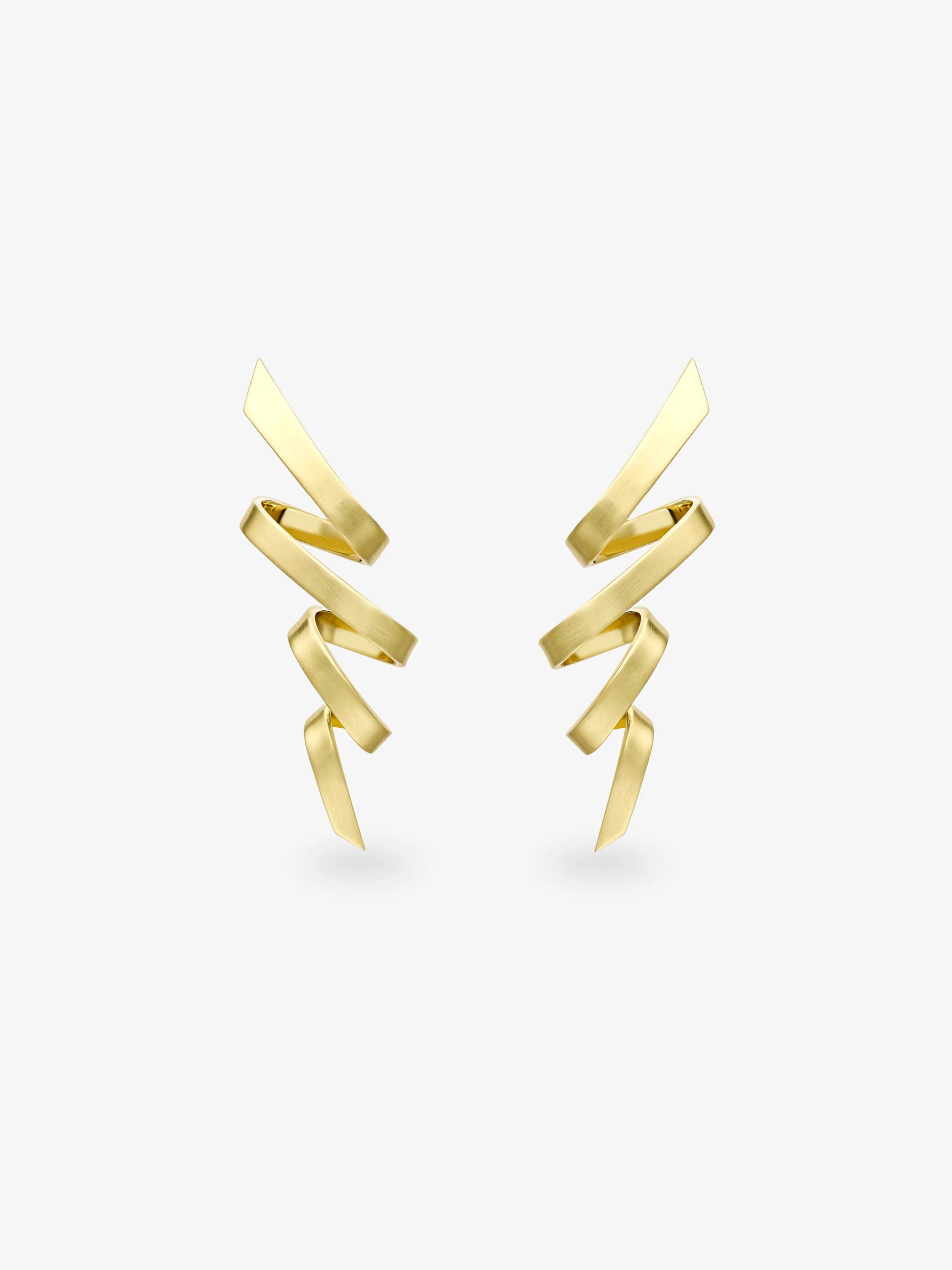 Carmela Gold Tagliatelle Earrings View 1