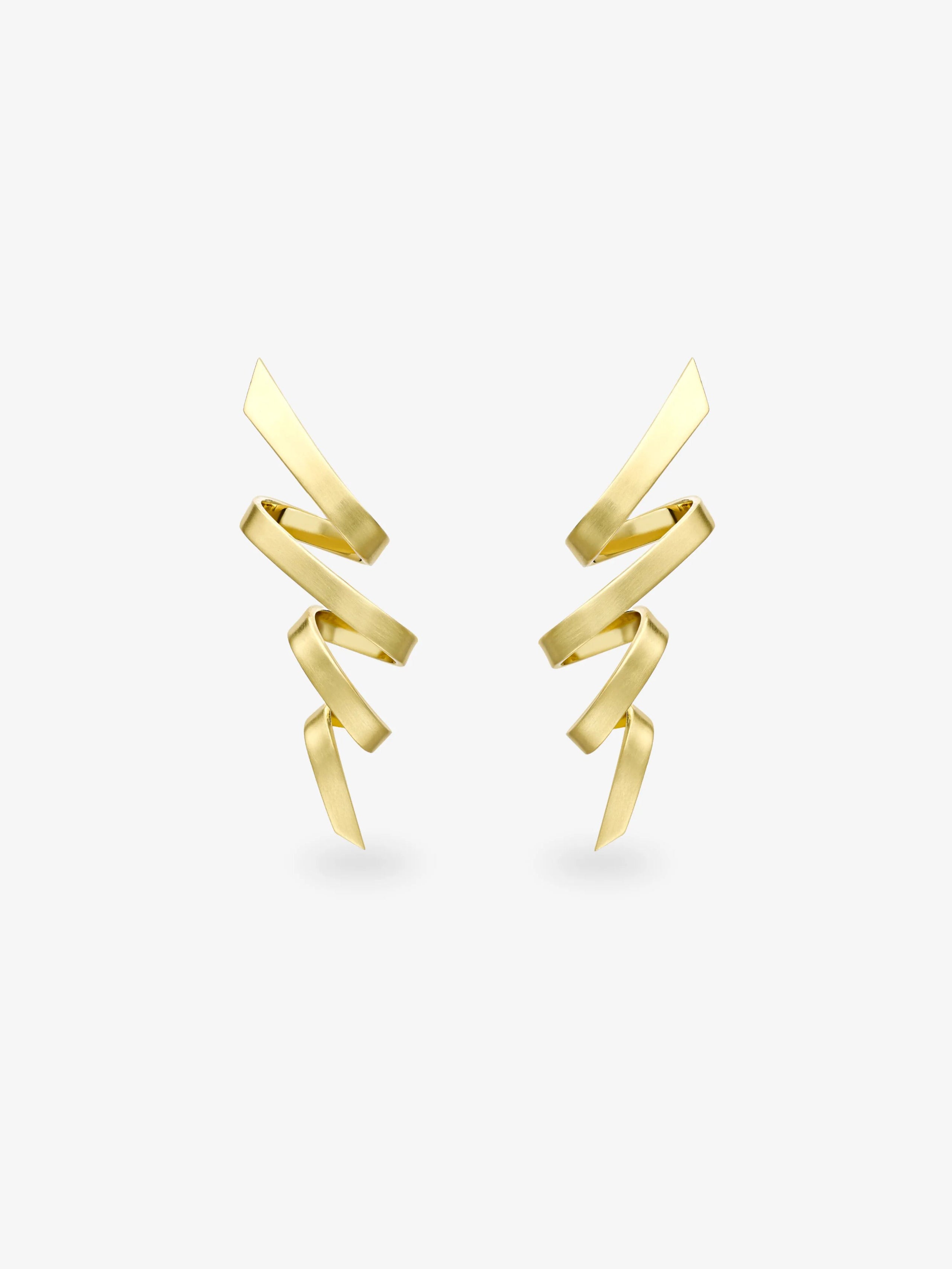 Carmela Gold Tagliatelle Earrings View 1