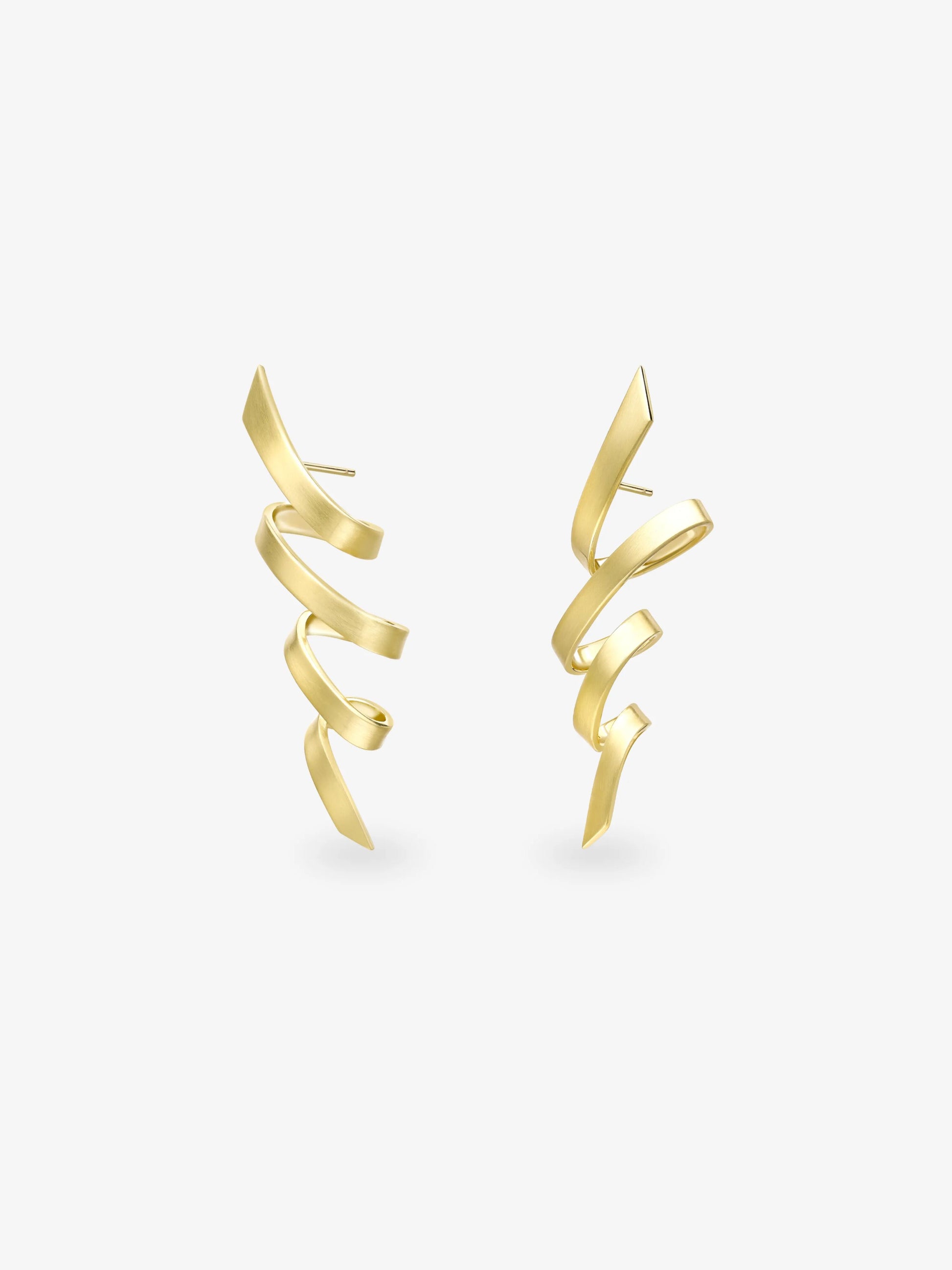Carmela Gold Tagliatelle Earrings View 2