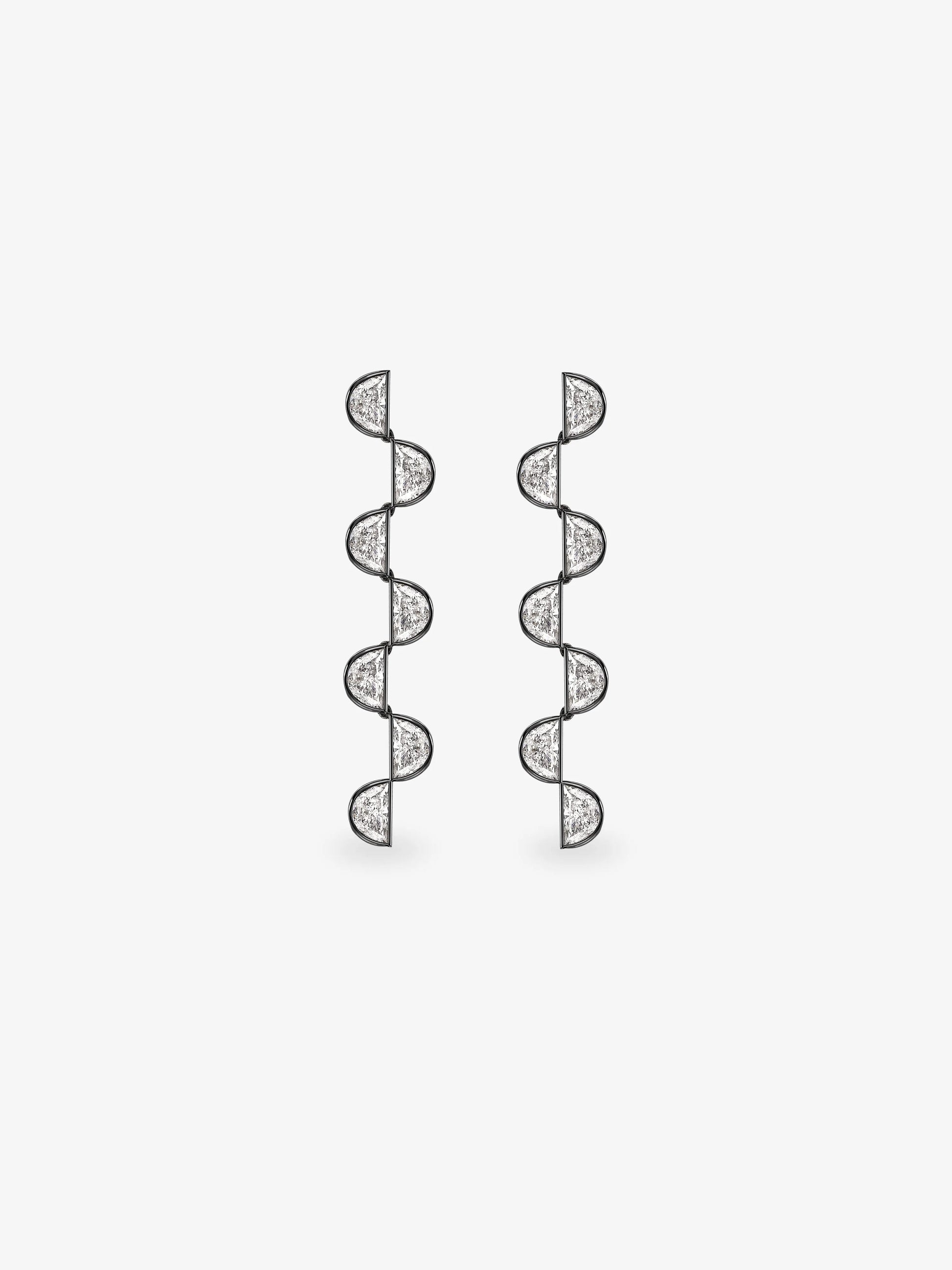 Moonshine Long Diamond Earrings View 1