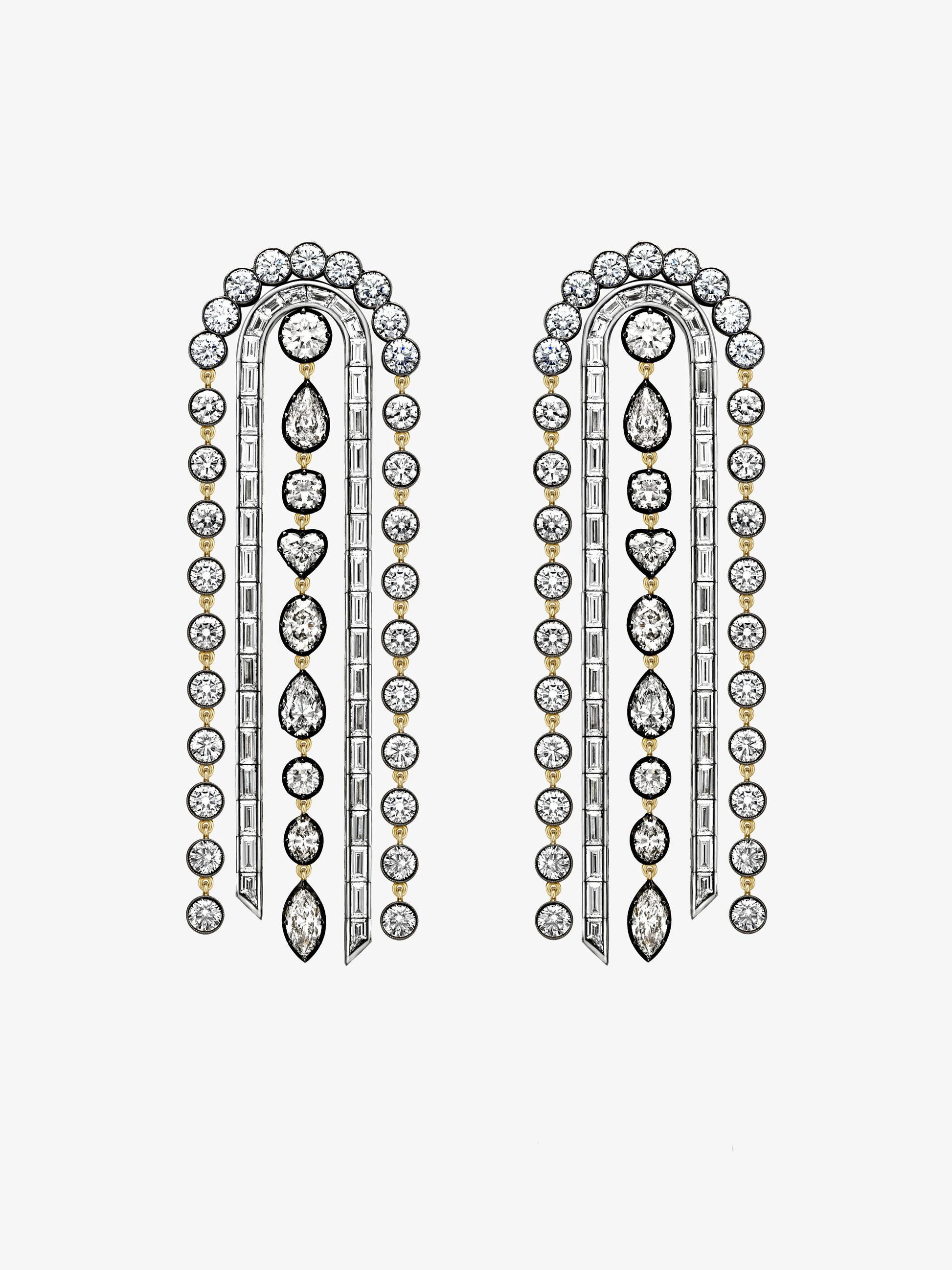 Rainbow Diamond Earrings View 1