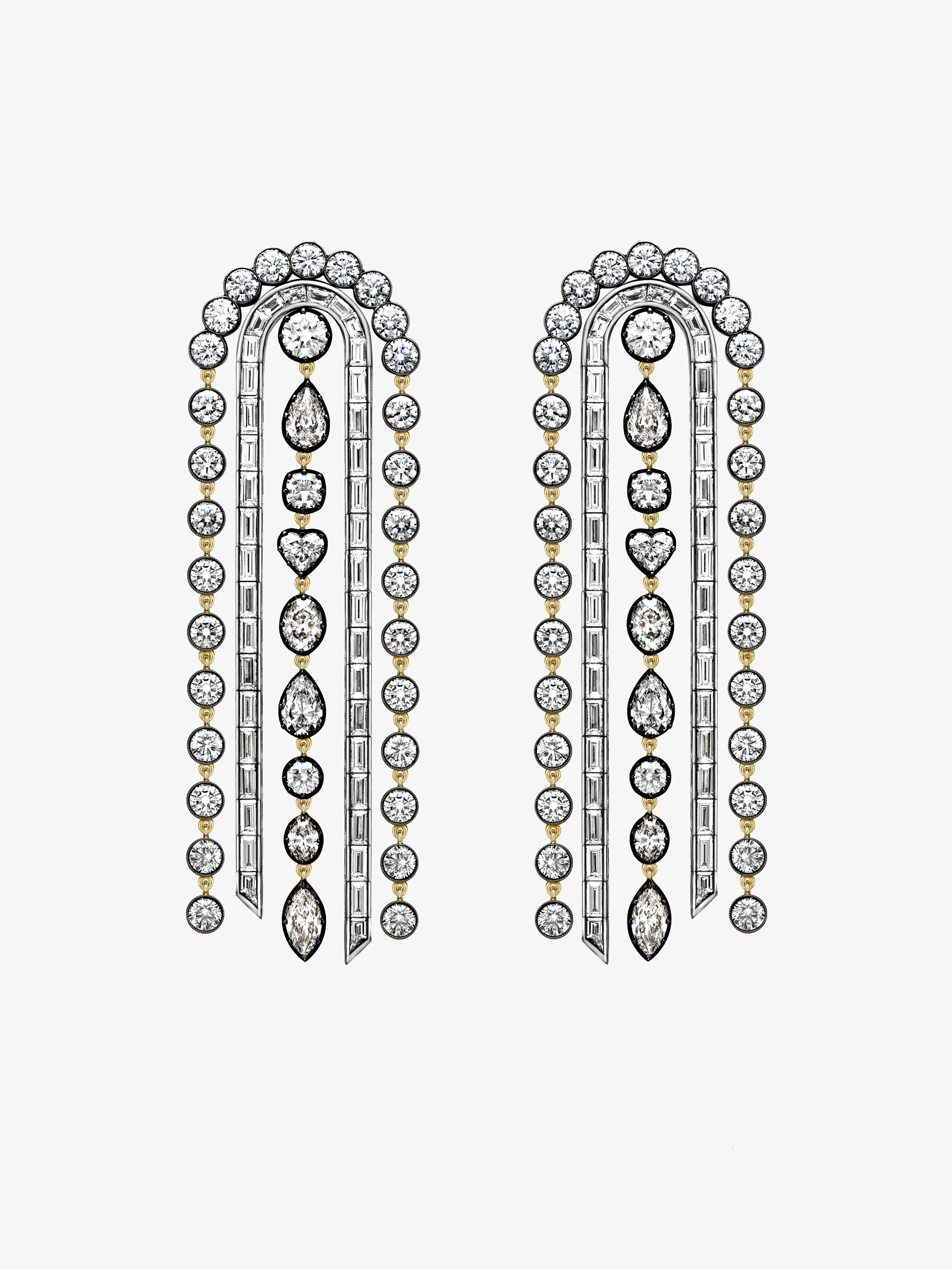 Rainbow Diamond Earrings View 1