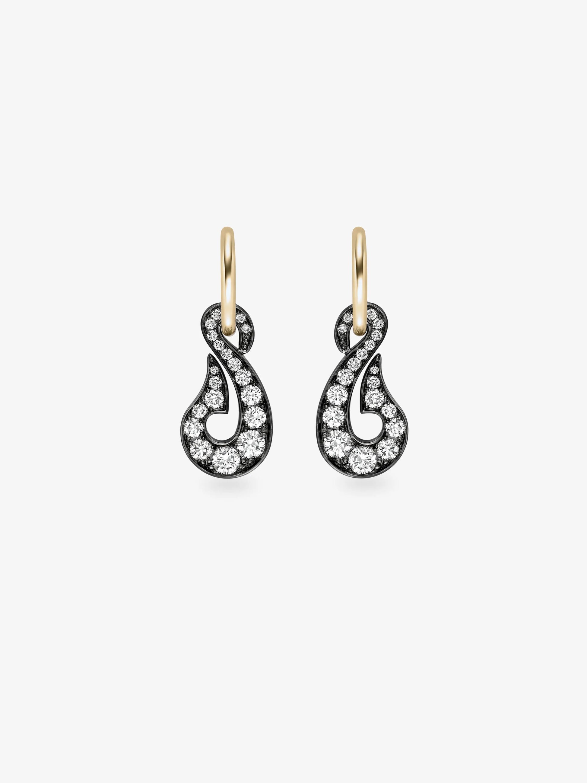 Hello Sailor Off The Hook Diamond Gypset Hoop Earrings View 1