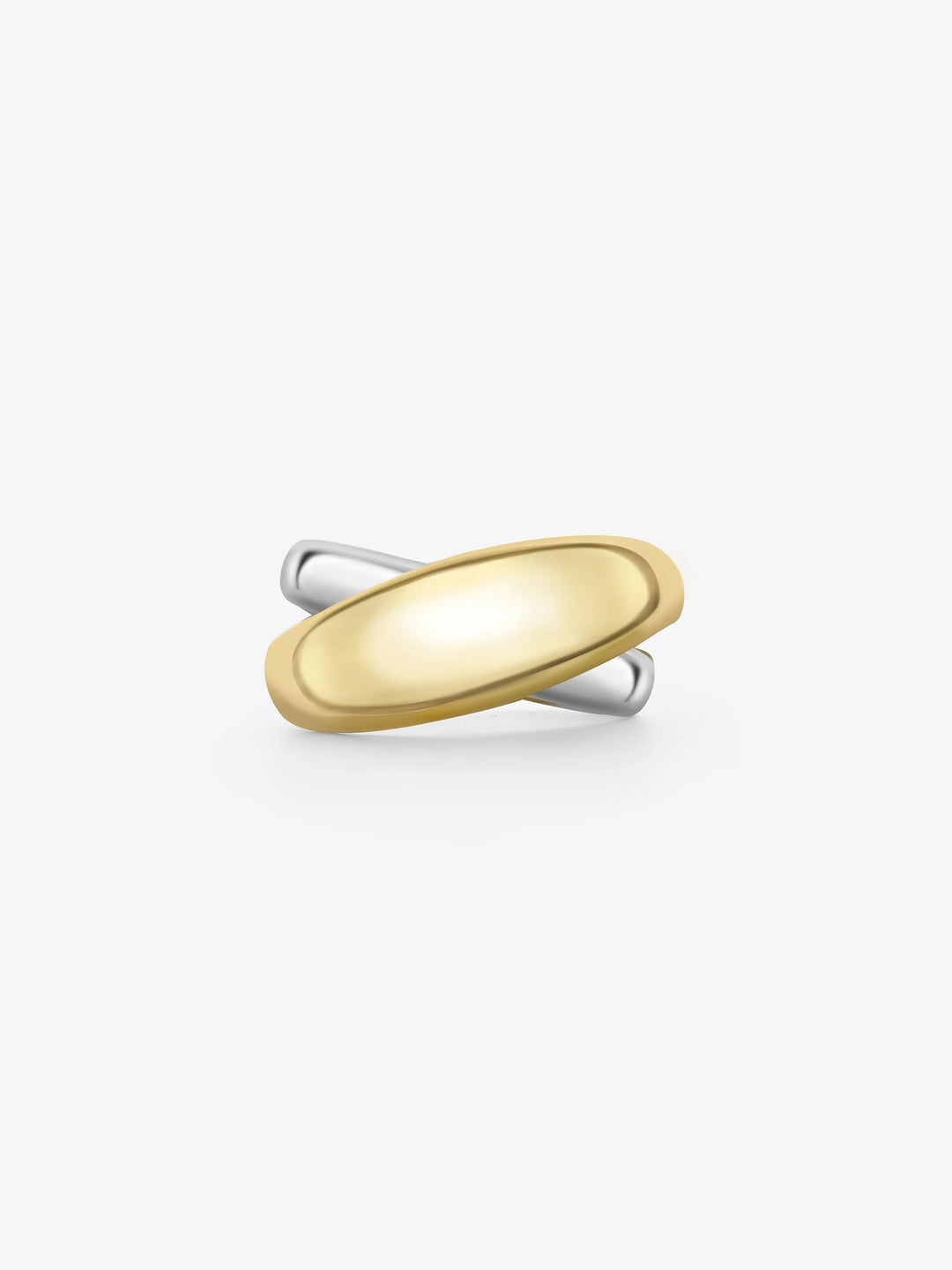 Rush Hour White & Yellow Gold Double Take Ring  View 1