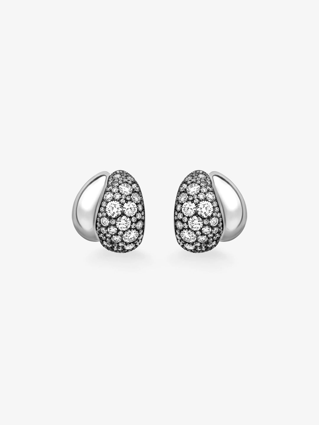 Rush Hour Diamond & White Gold Double Take Earrings  View 1