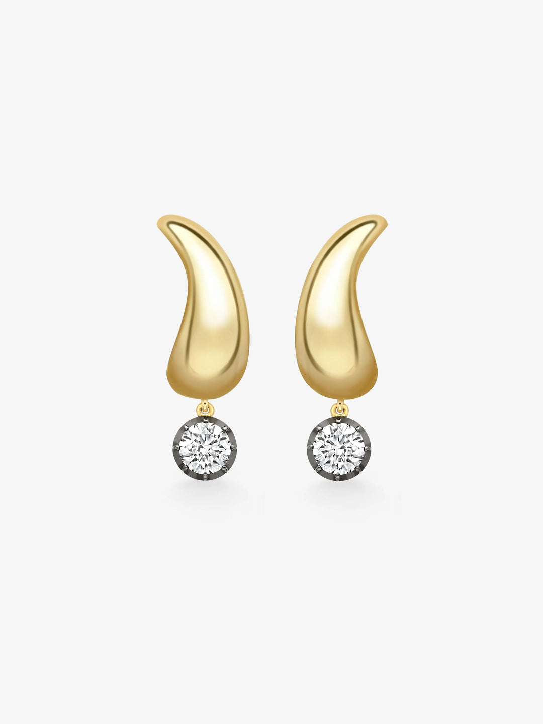 Rush Hour 'Til Late Yellow Gold 0.70ct Diamond Earrings  View 1