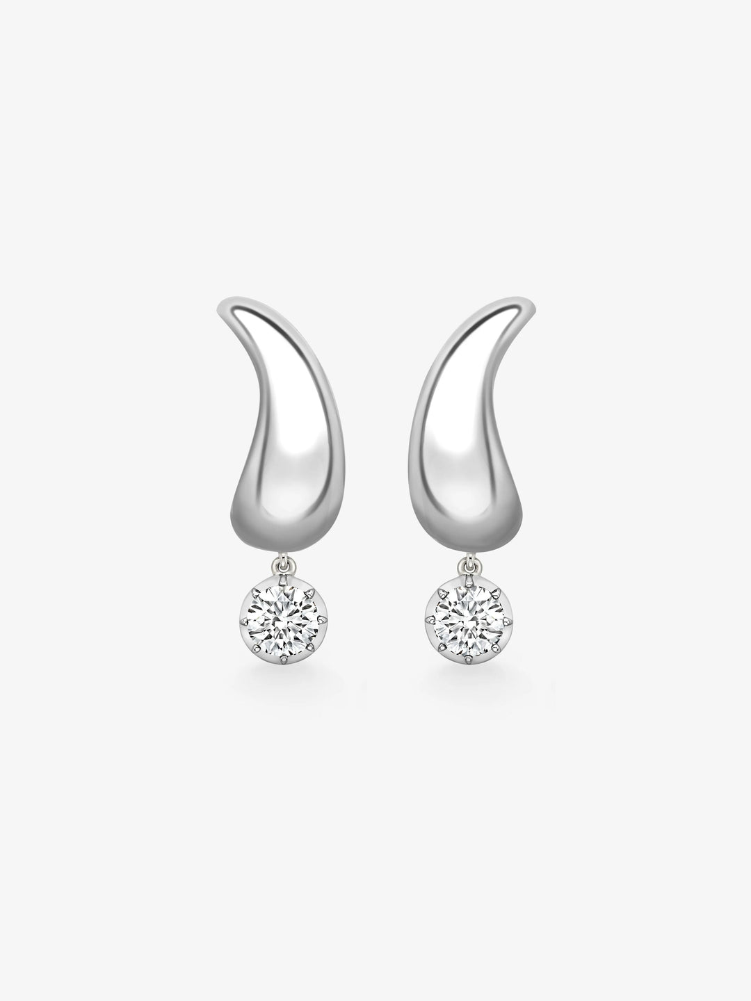 Rush Hour 'Til Late White Gold 0.70ct Diamond Earrings  View 1