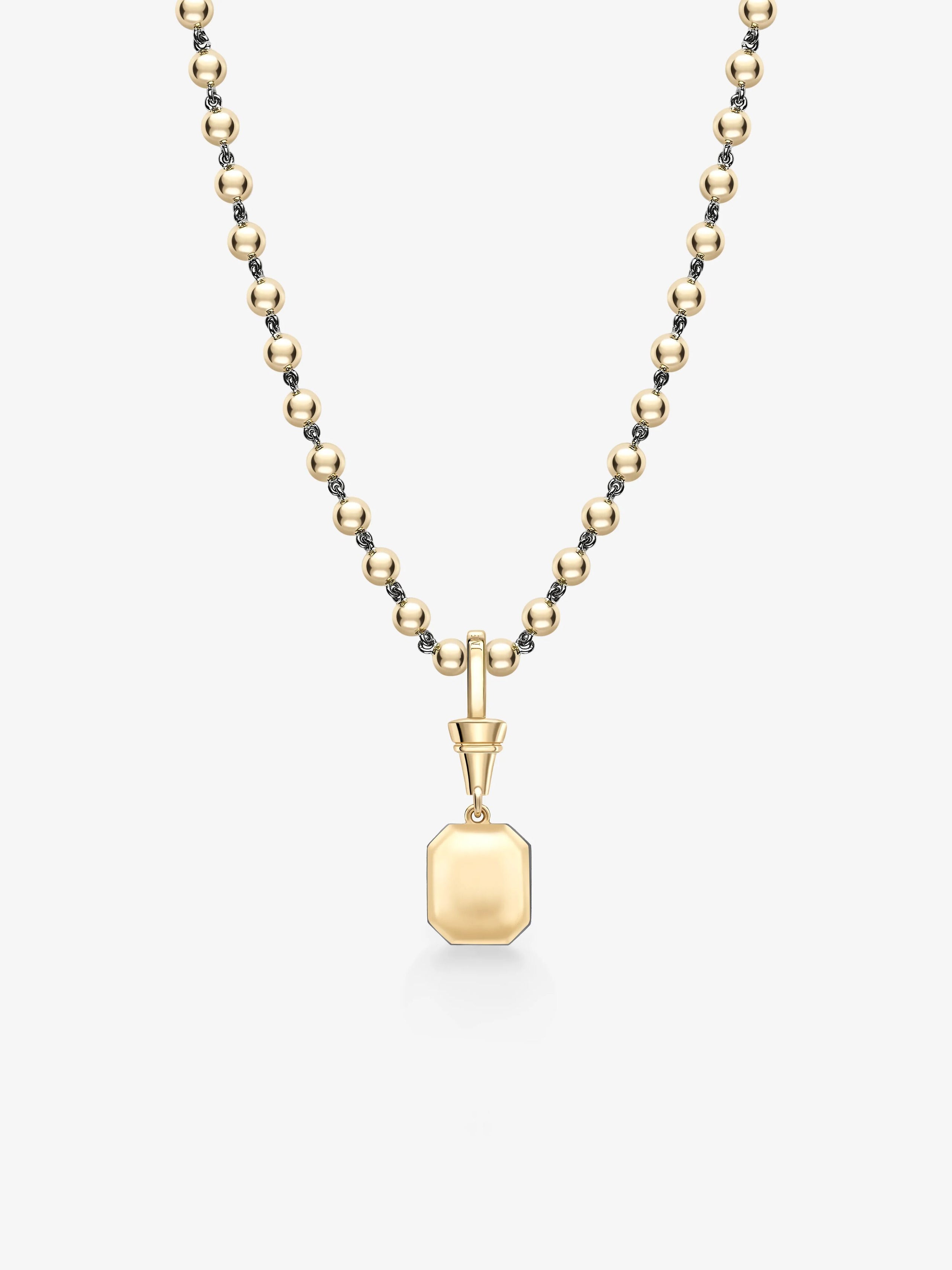 Ball n Chain 5.03ct Emerald Cut Sapphire Pendant View 3