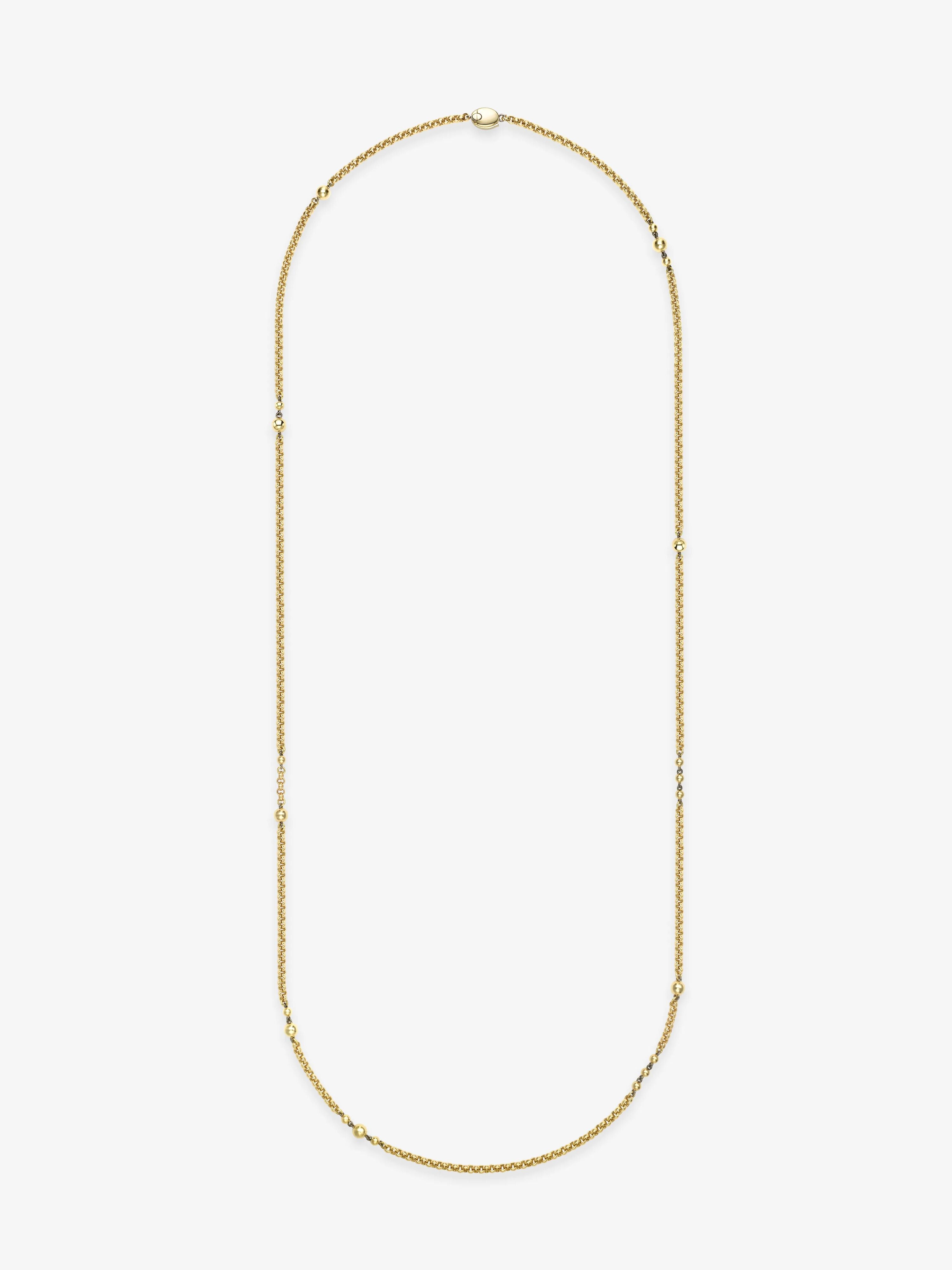Orbit Yellow Gold Belcher Ball n Chain 32