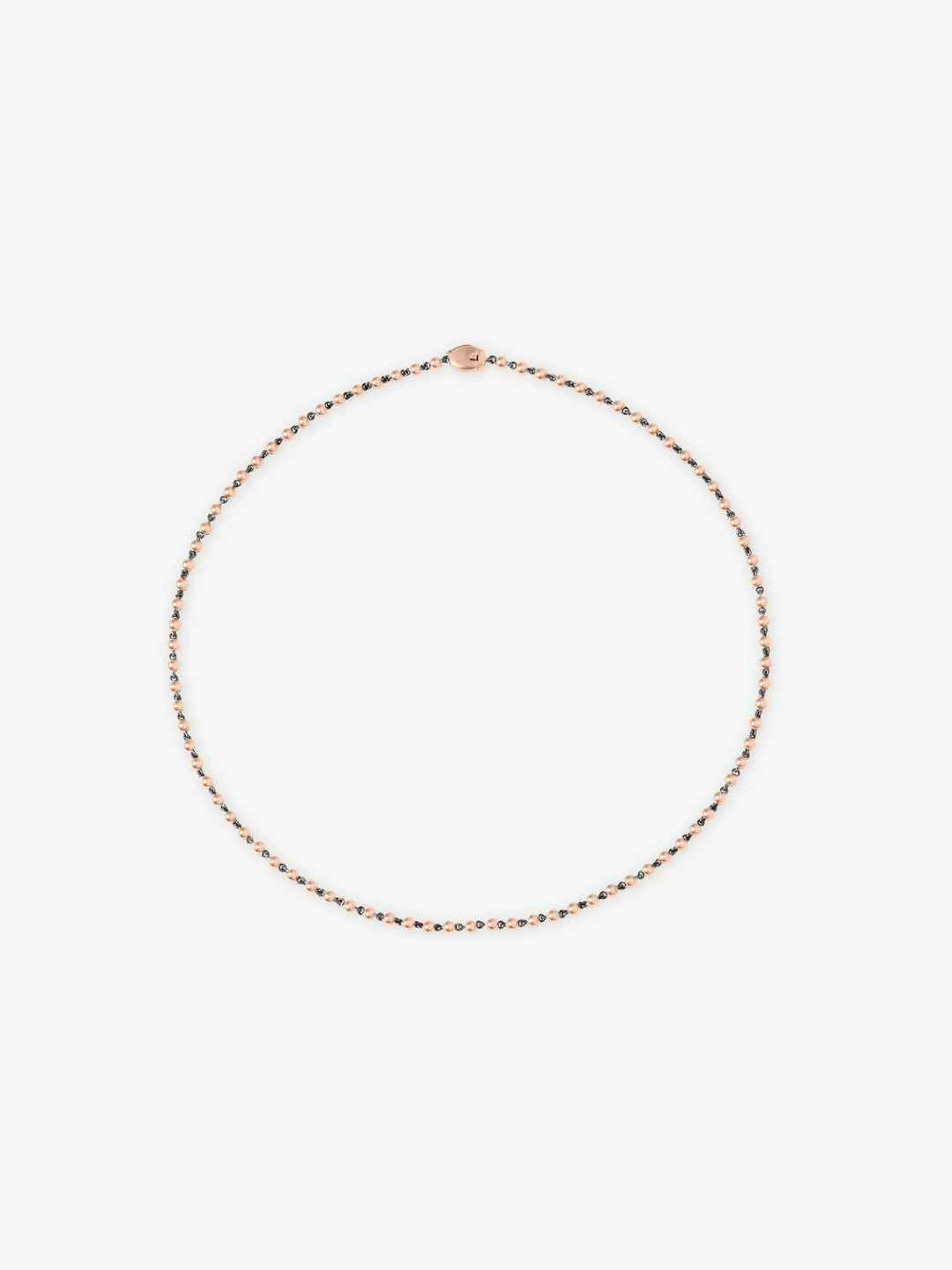 Micro Ball n Chain Rose Gold 16" Necklace  View 1