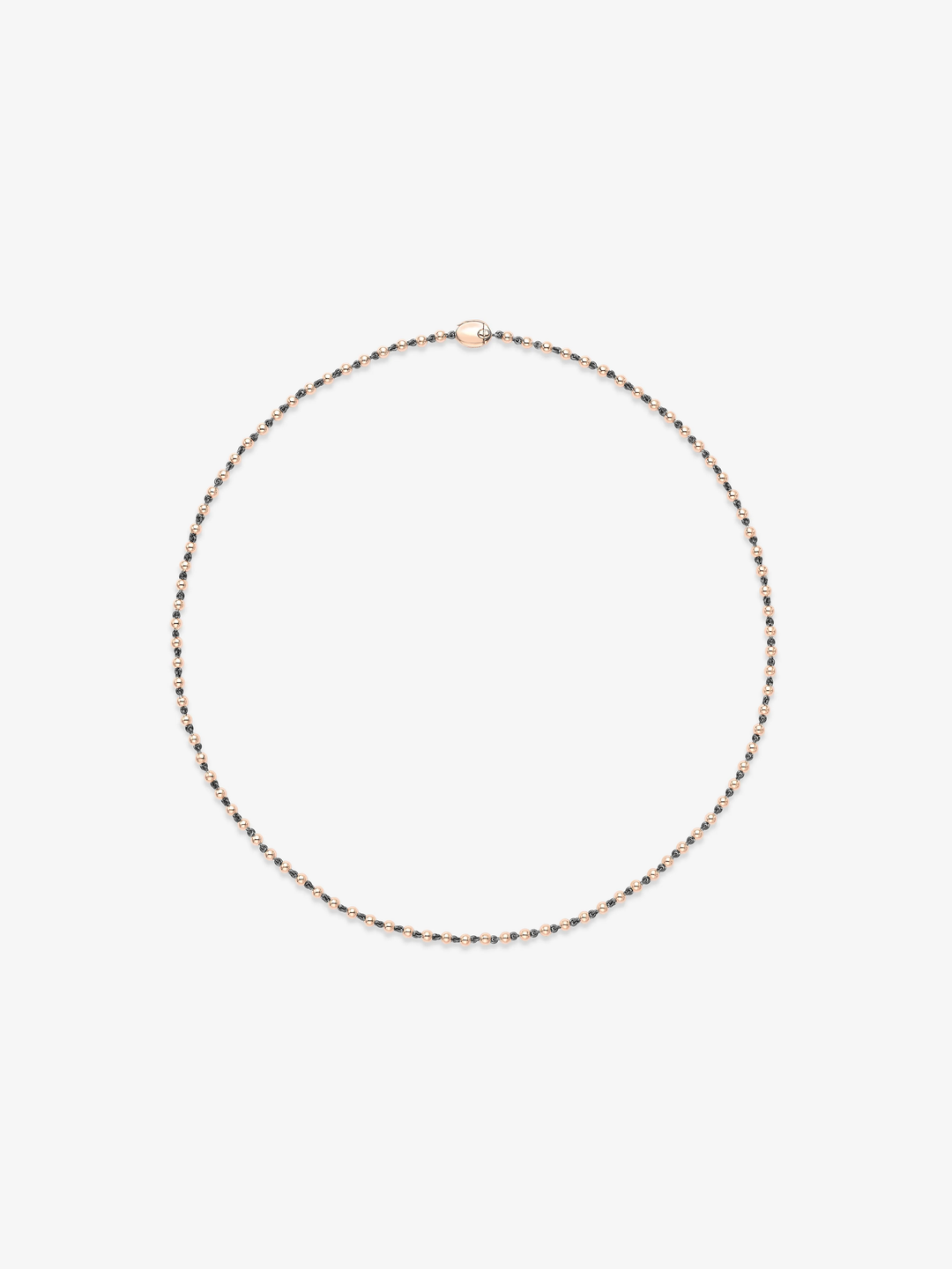 Micro Ball n Chain Rose Gold 18" Necklace  View 1