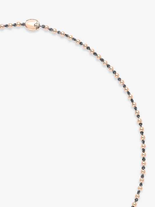 Micro Ball n Chain Rose Gold 18" Necklace View 4