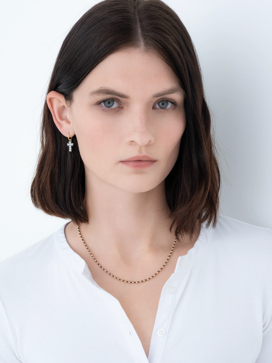 Micro Ball n Chain Rose Gold 18" Necklace View 3