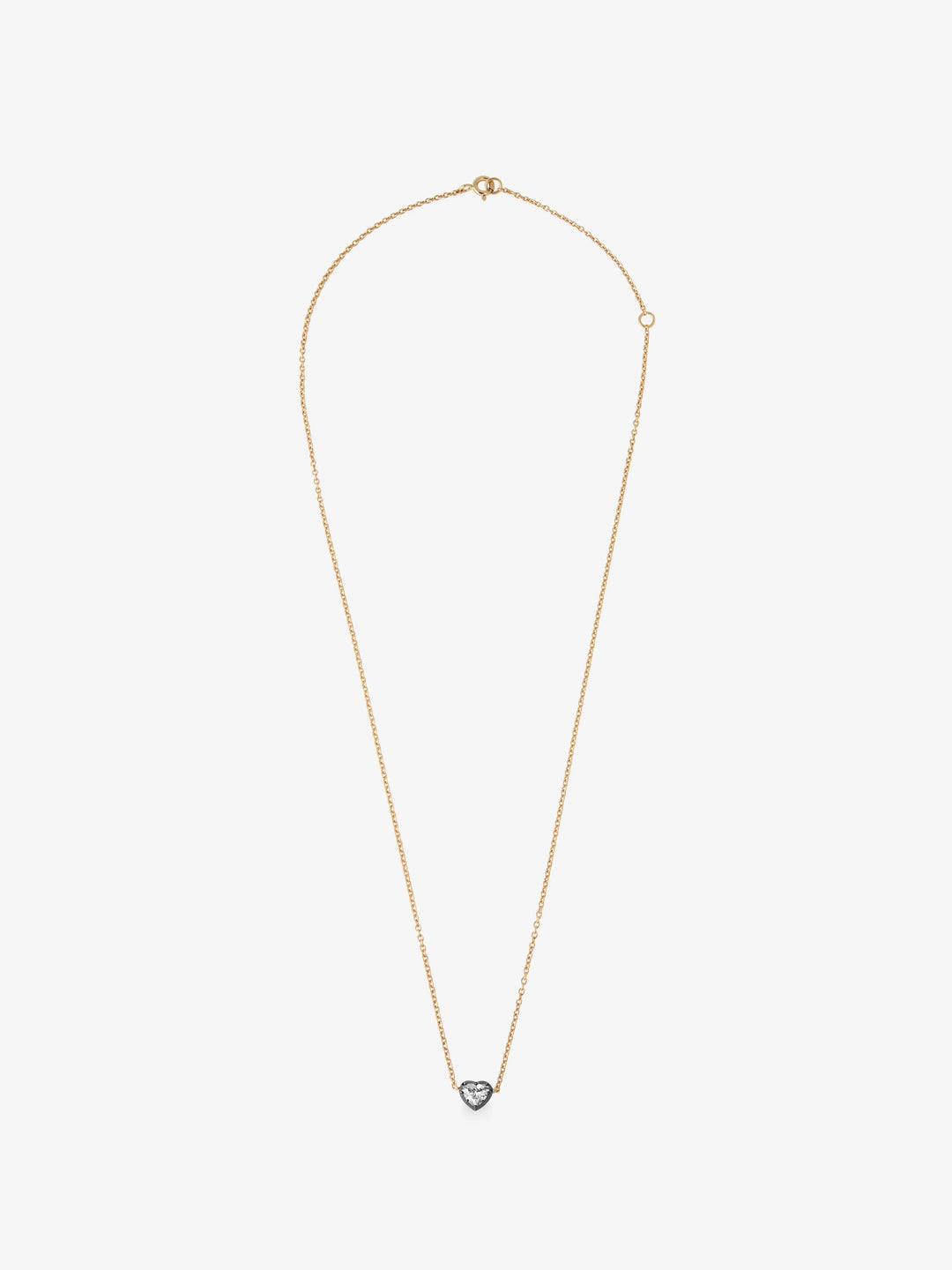 Georgian Cut-Down 0.50ct Heart-Shaped Diamond & Blackened Gold Pendant  View 1