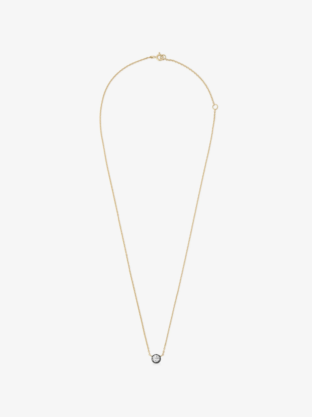 Georgian Cut-Down 0.25ct Diamond & Blackened Gold Pendant  View 1