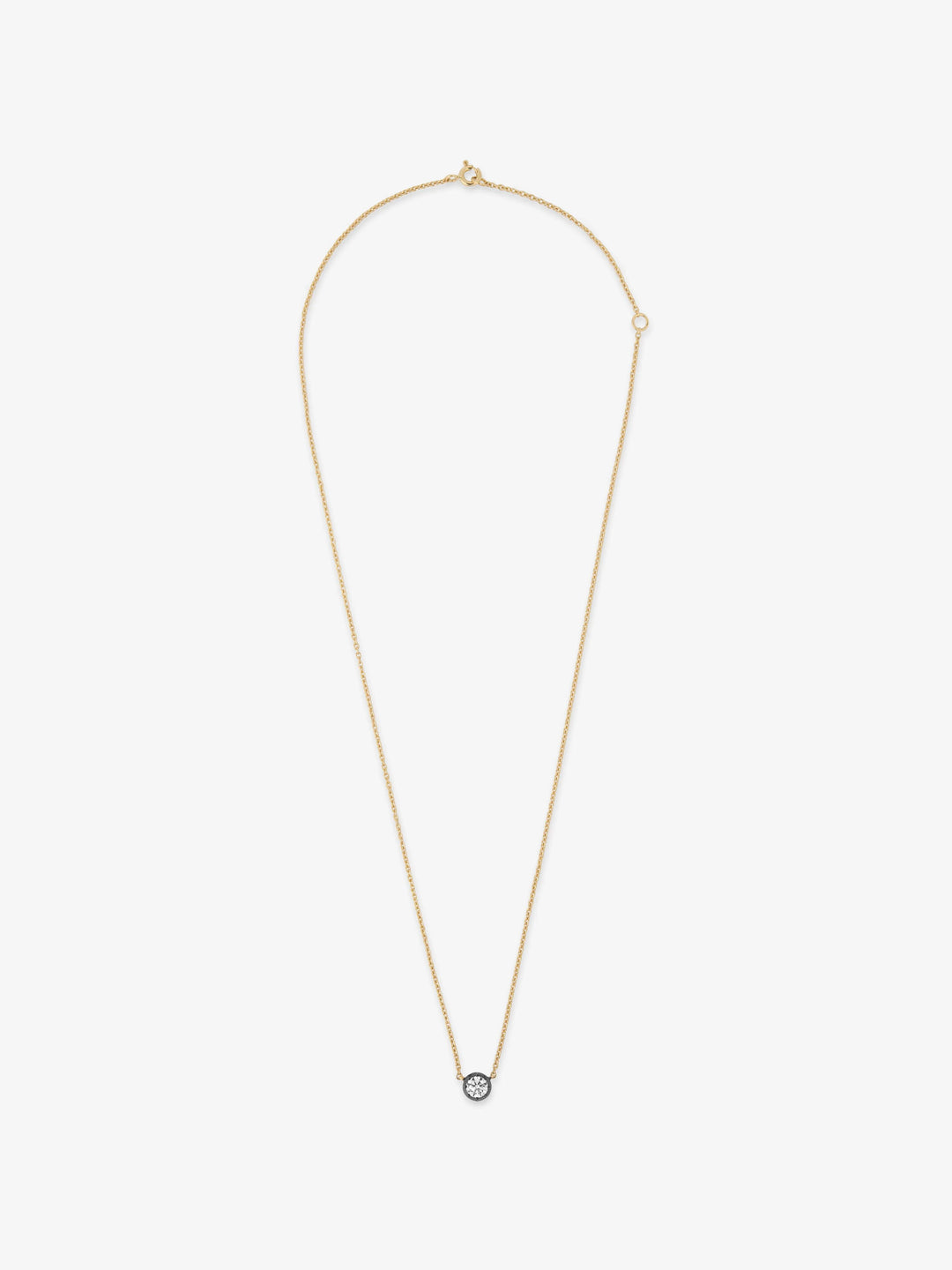 Georgian Cut-Down 0.50ct Diamond & Blackened Gold Pendant  View 1