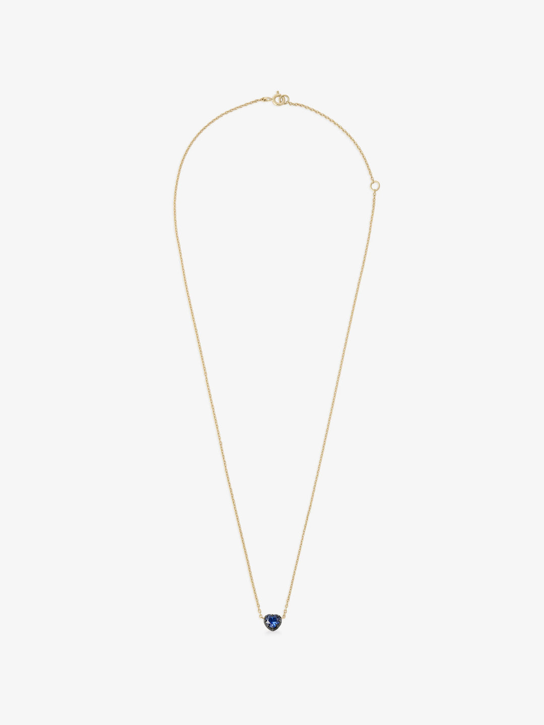 Georgian Cut-Down 0.50ct Heart-Shaped Sapphire & Blackened Gold Pendant  View 1