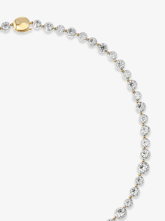 Signature 17ct Diamond & White Gold Button Back Necklace View 4