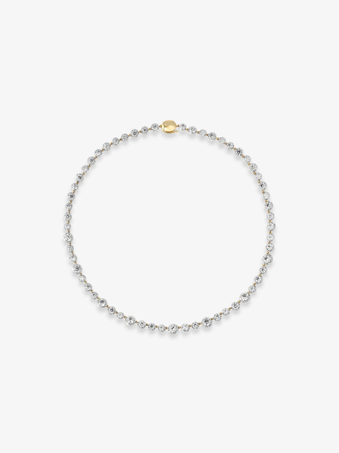Signature 17ct Diamond & White Gold Button Back Necklace  View 1