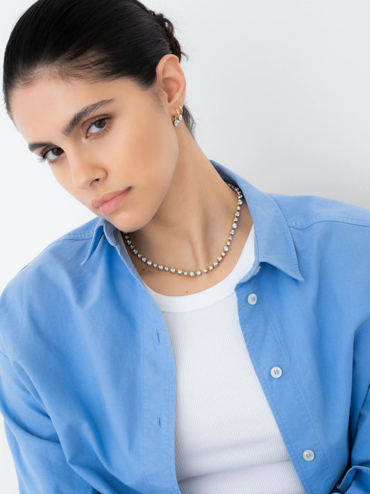 Signature 17ct Diamond & White Gold Button Back Necklace View 3