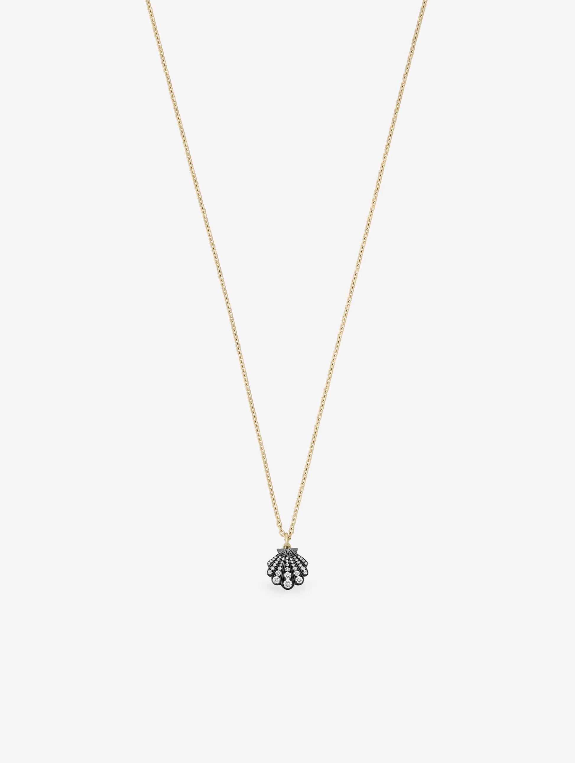 Beaches Mini Shell Diamond Necklace View 2