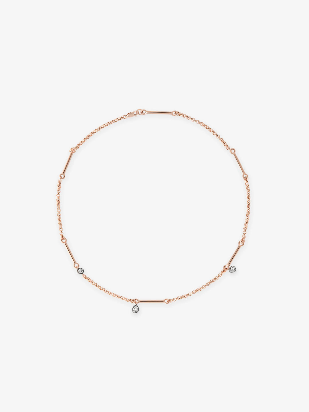 Signature Multi-Shape Diamond Space Bar 18" Belcher Chain  View 1