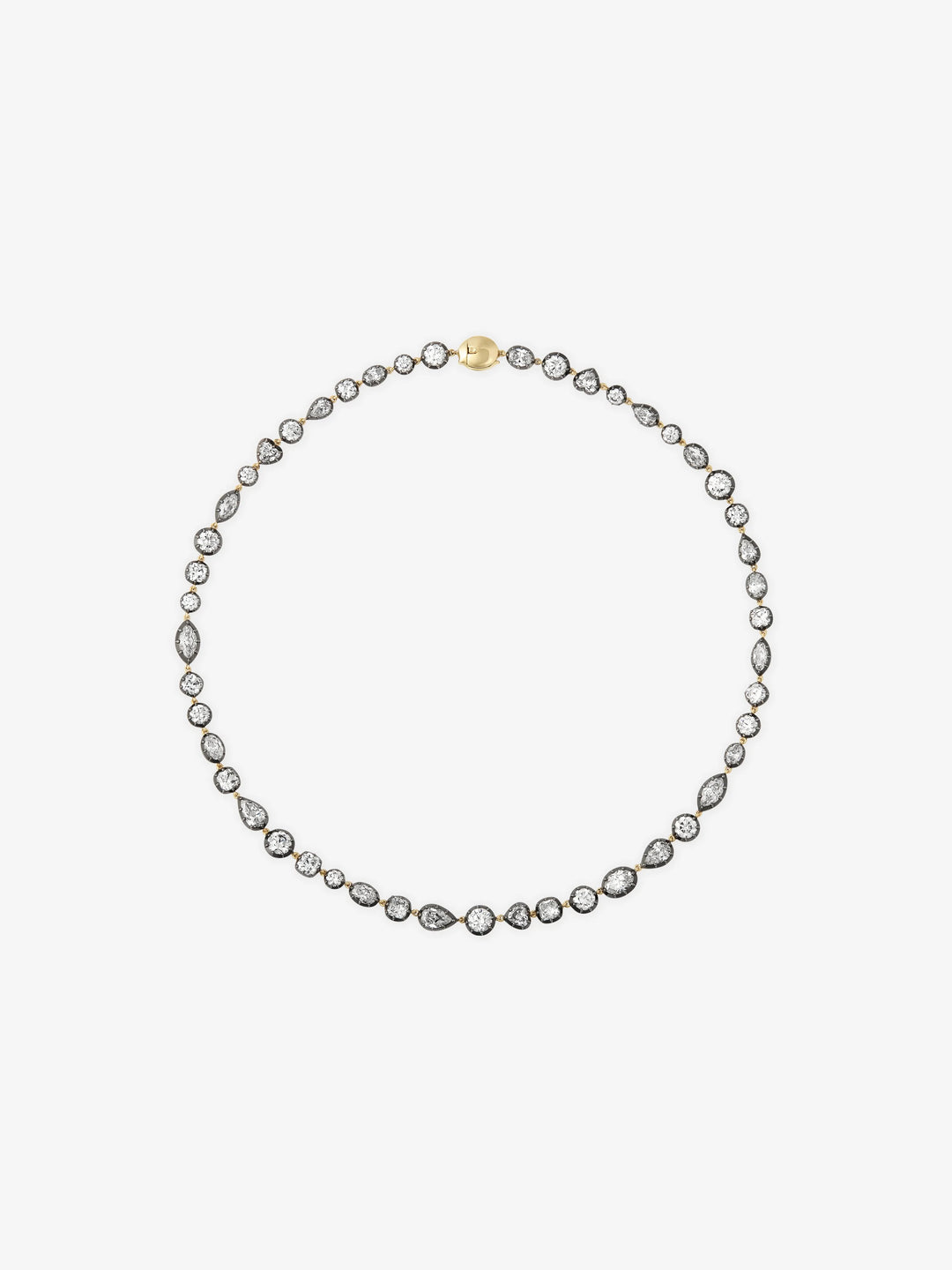 Signature Multi-Shape Diamond Button Back 16" Necklace  View 1