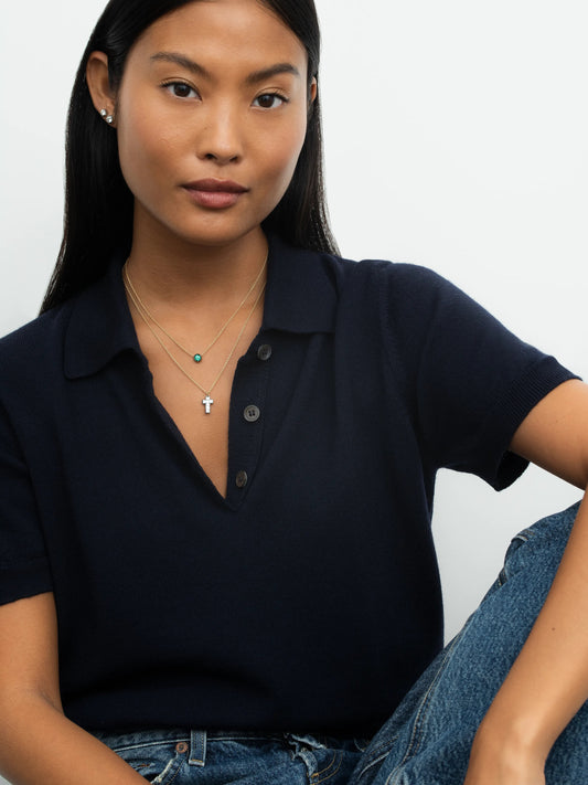 Lost Boys Mini Carré-Cut Diamond Cross Pendant View 3