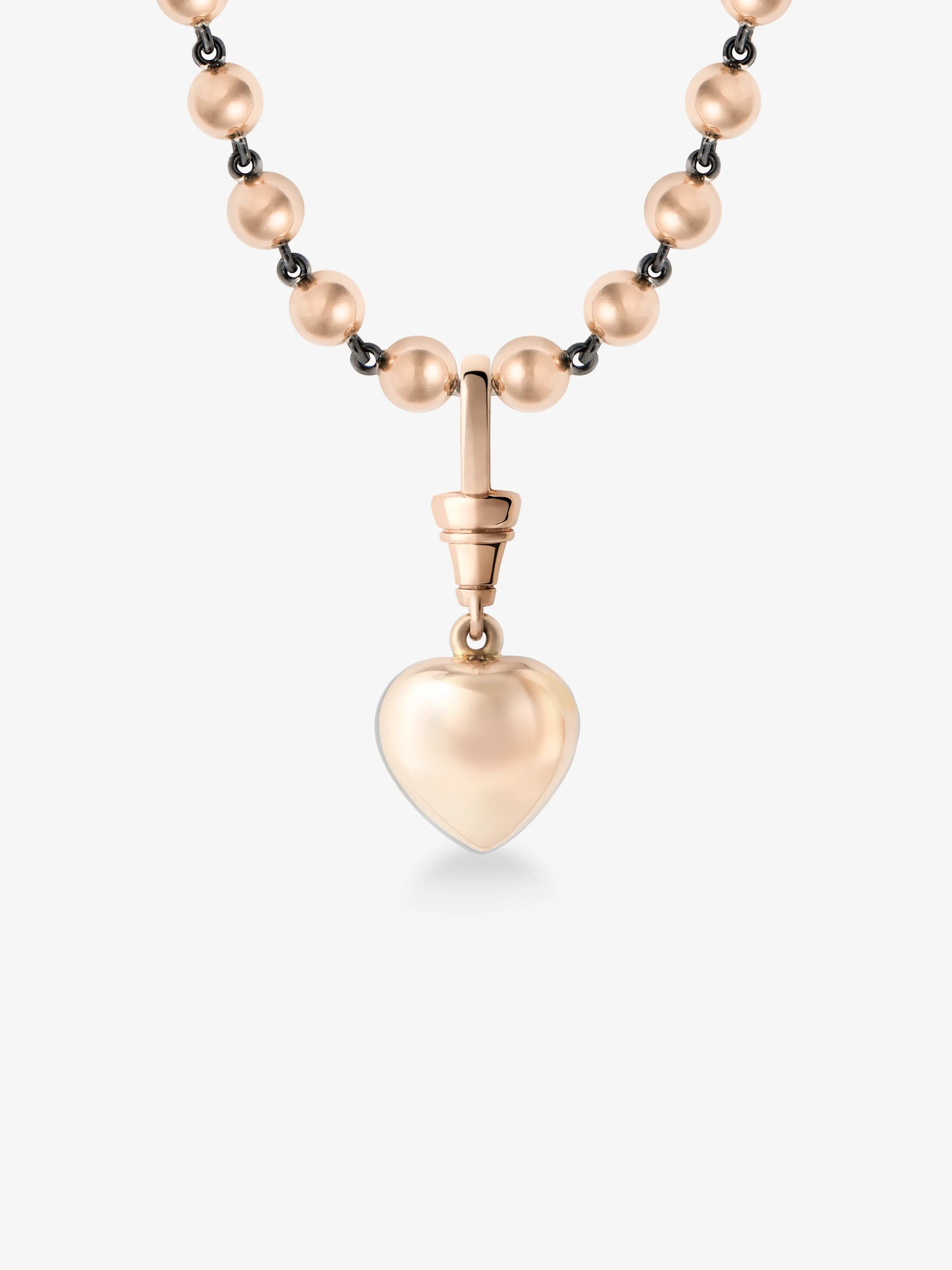 Ball n Chain 2.01ct Heart-Shaped Diamond Pendant View 4
