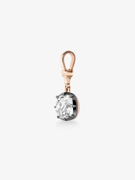 Ball n Chain 5.04ct Old Mine Cut Diamond Pendant View 5
