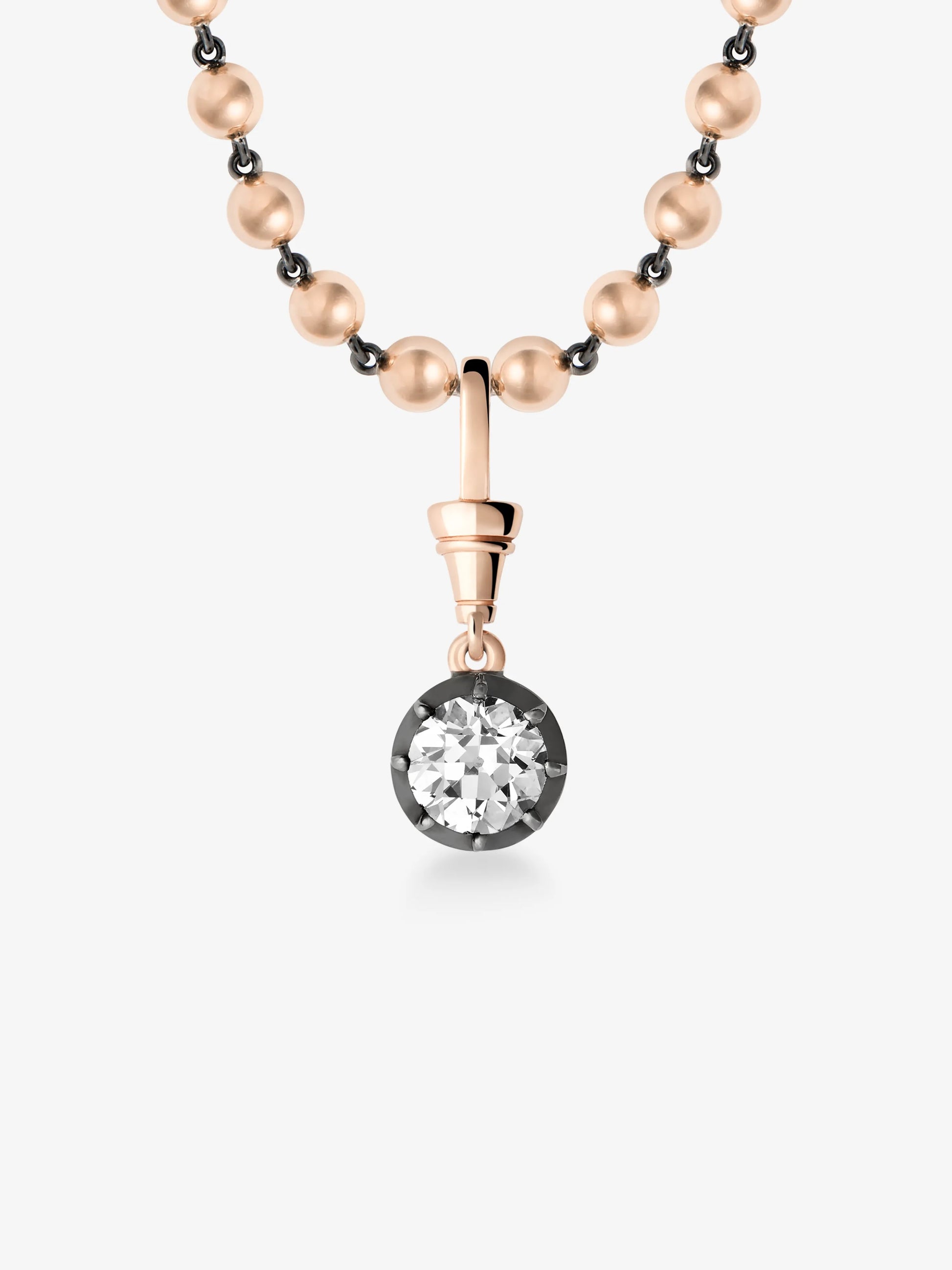 Ball n Chain 1.64ct Diamond Pendant View 2