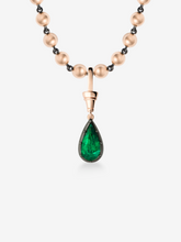 Ball n Chain 4.04ct Pear-Shaped Emerald Pendant