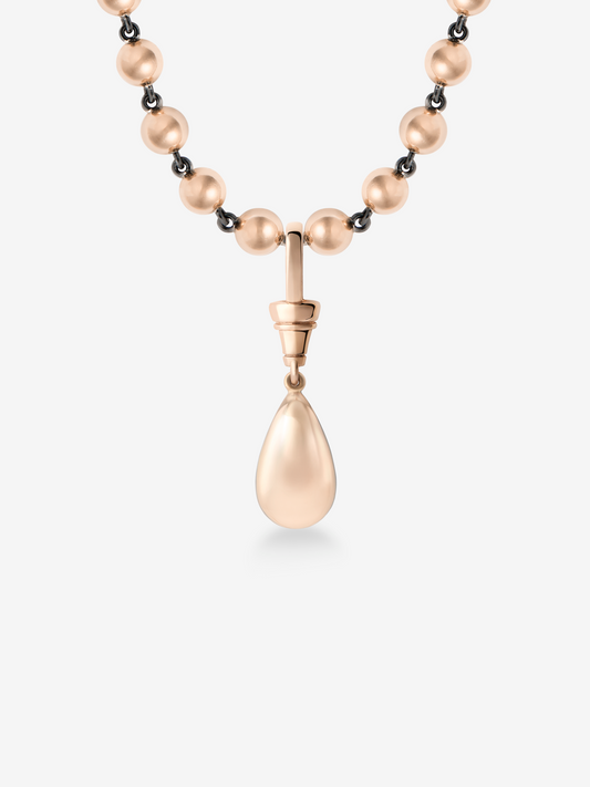 Ball n Chain 4.04ct Pear-Shaped Emerald Pendant View 3