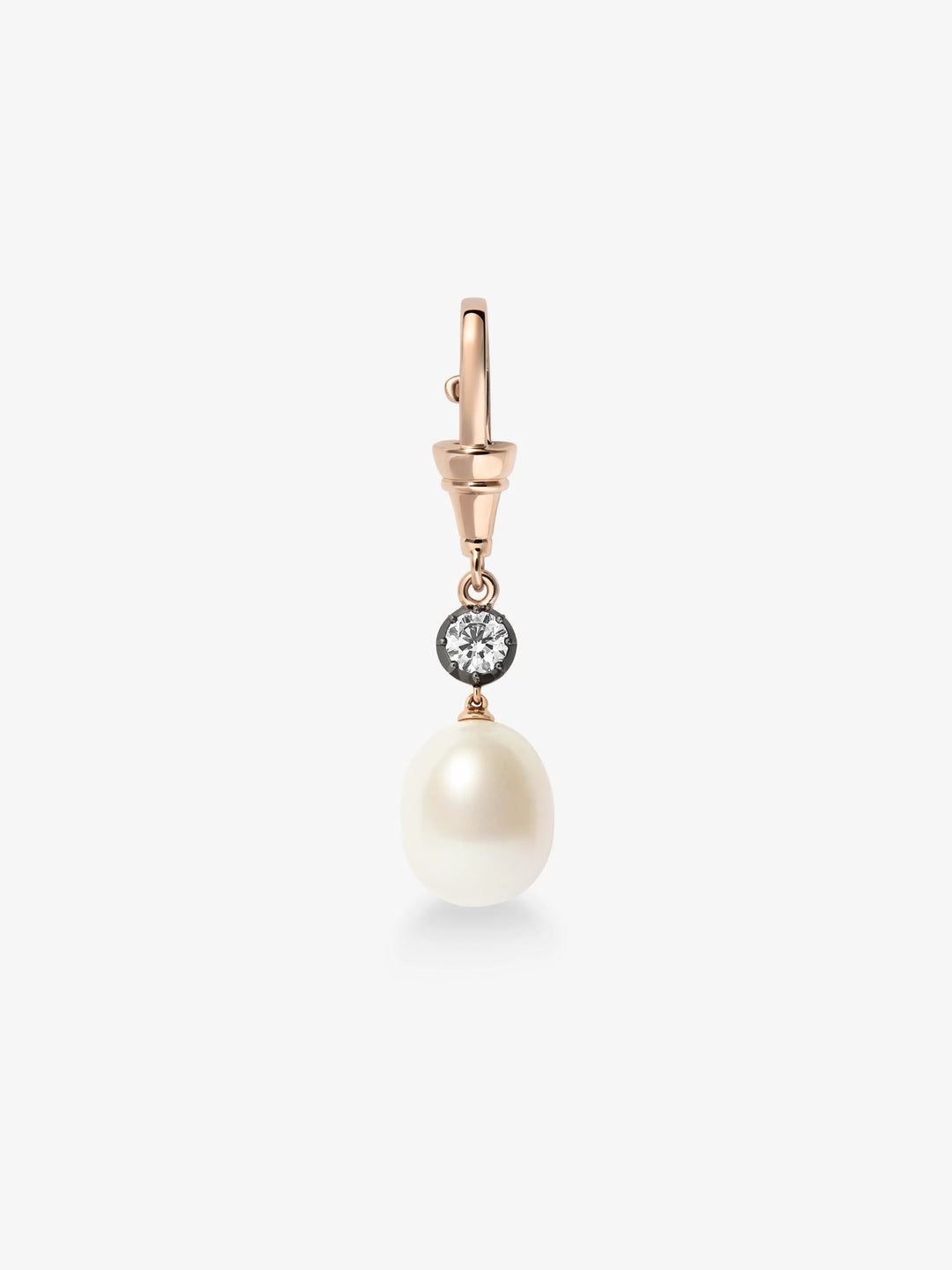 Ball n Chain Pearl & 0.40ct Diamond Pendant  View 1