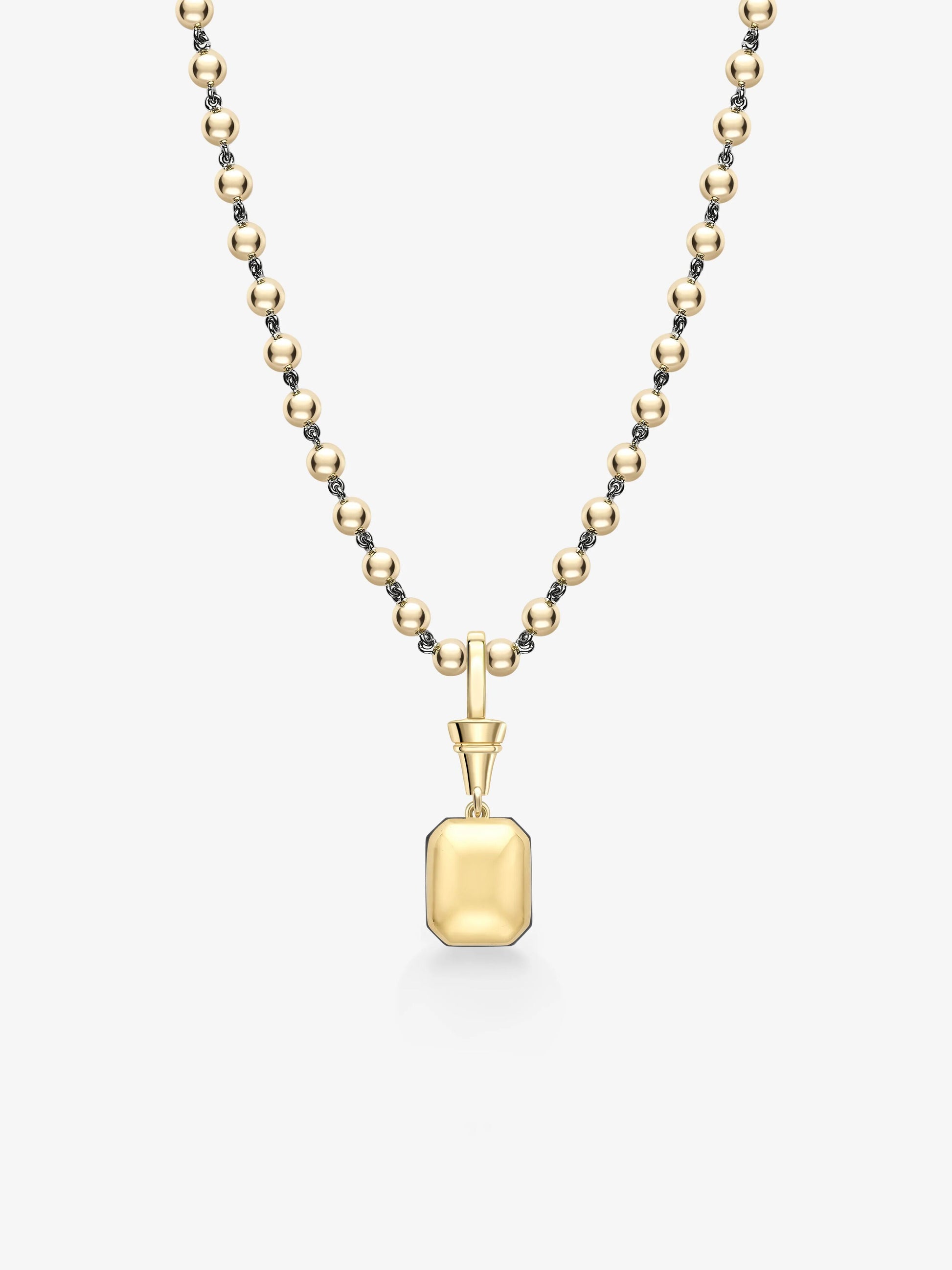 Ball n Chain 3.53ct Emerald Cut Emerald Pendant View 3