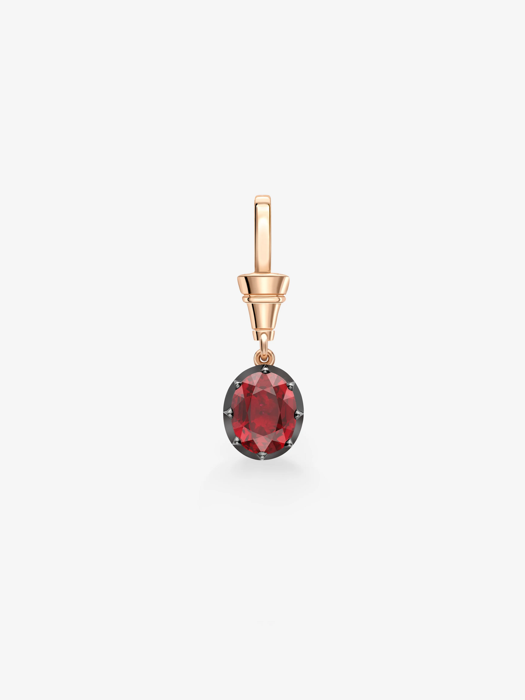 Ball n Chain 3.01ct Oval Cut Ruby Pendant View 1