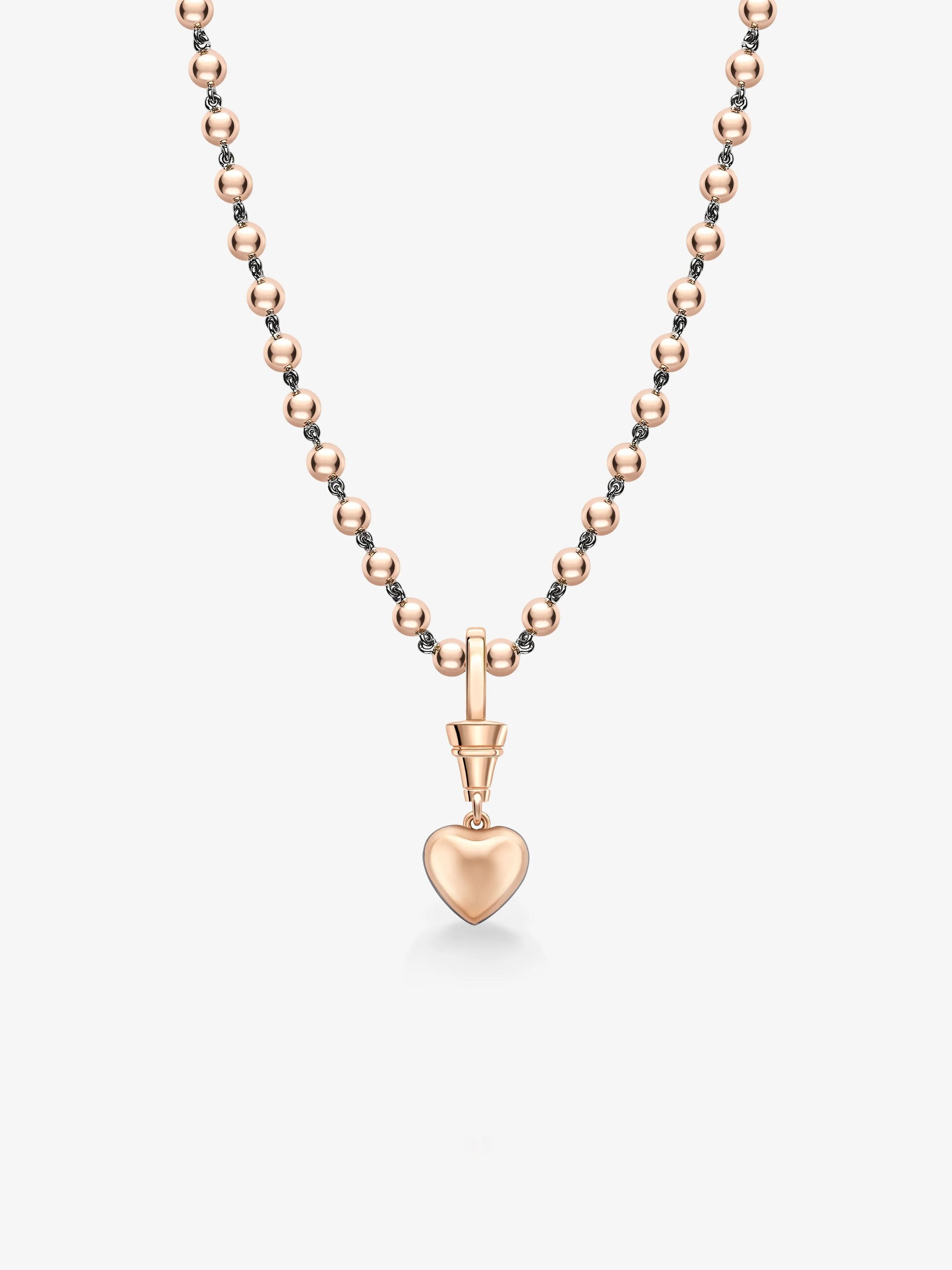 Ball n Chain 1.55ct Heart-Shaped Diamond Pendant View 3