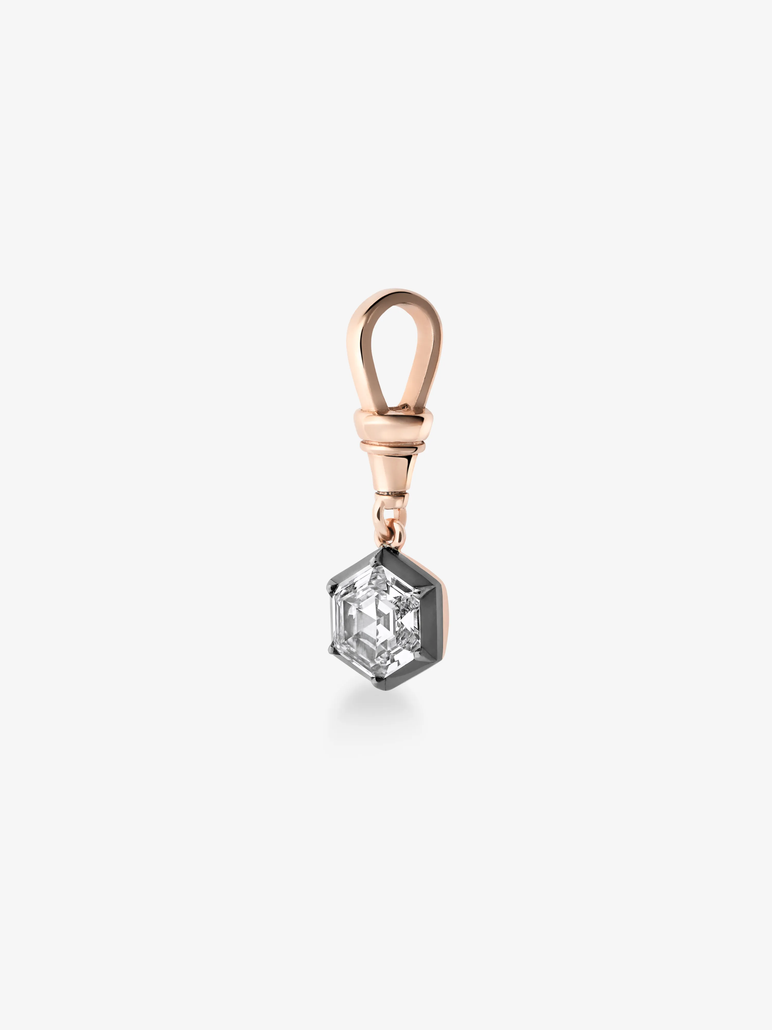 Ball n Chain 2.04ct Hexagon Diamond Pendant View 4