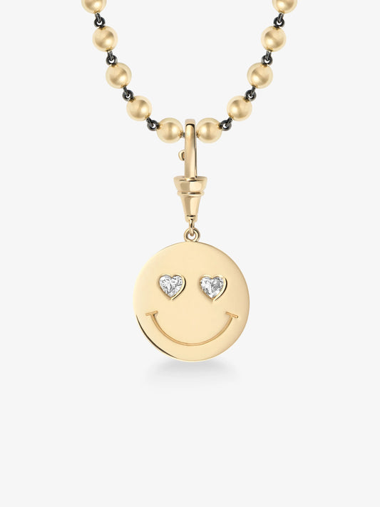 Heart Eyes Happy Face Pendant View 2