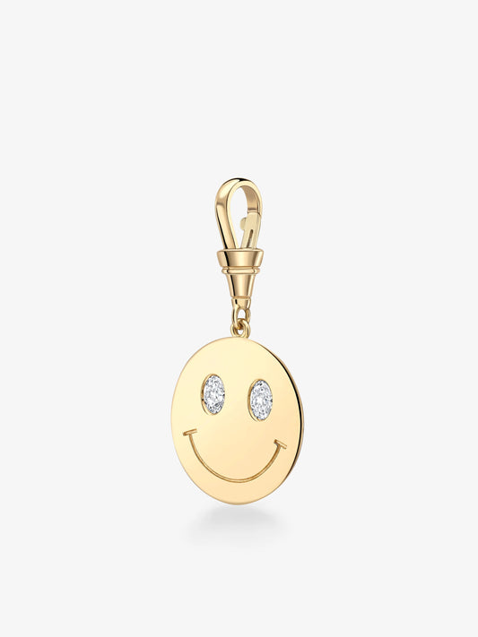 Happy Face Yellow Gold Pendant View 5