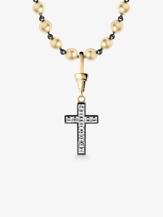 Lost Boys Carré-Cut Diamond Cross Pendant View 2